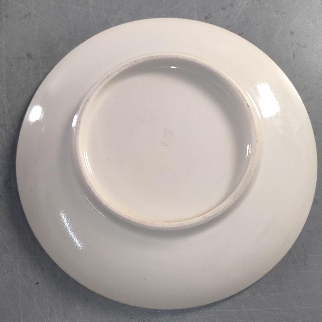 A1375-4/平安松斎/高麗磁着彩篭目紋中皿21客/向付/銘々皿/懐石道具/