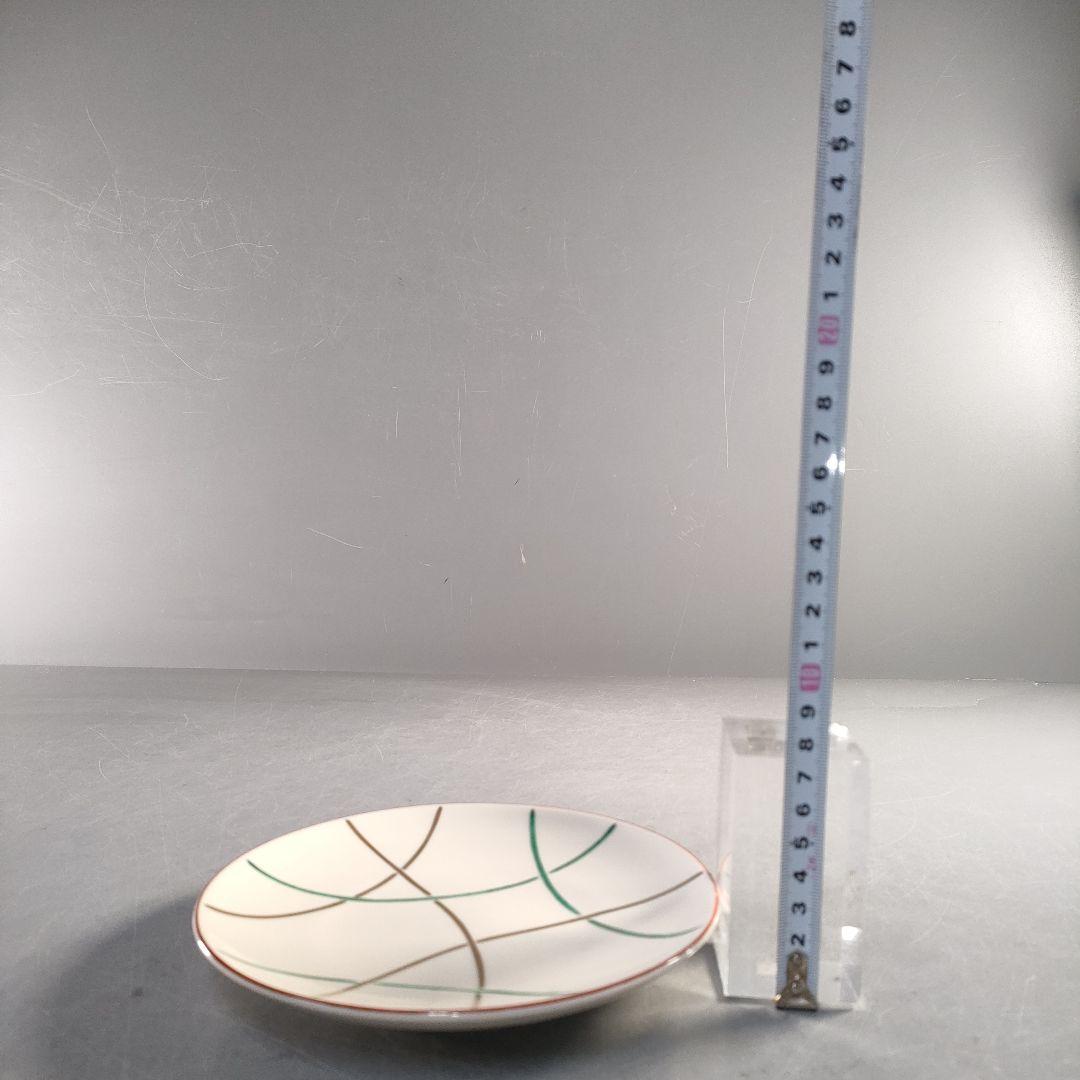 A1375-4/平安松斎/高麗磁着彩篭目紋中皿21客/向付/銘々皿/懐石道具/