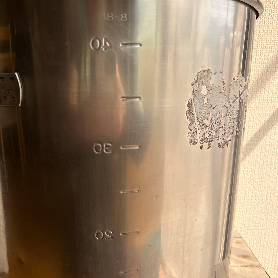 只今期間限定値下げ中！寸胴鍋　ステンレス鋼18-8 40リットル　業務用食堂