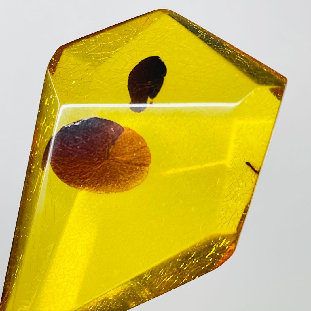 大粒天然琥珀K18ペンダントトップ