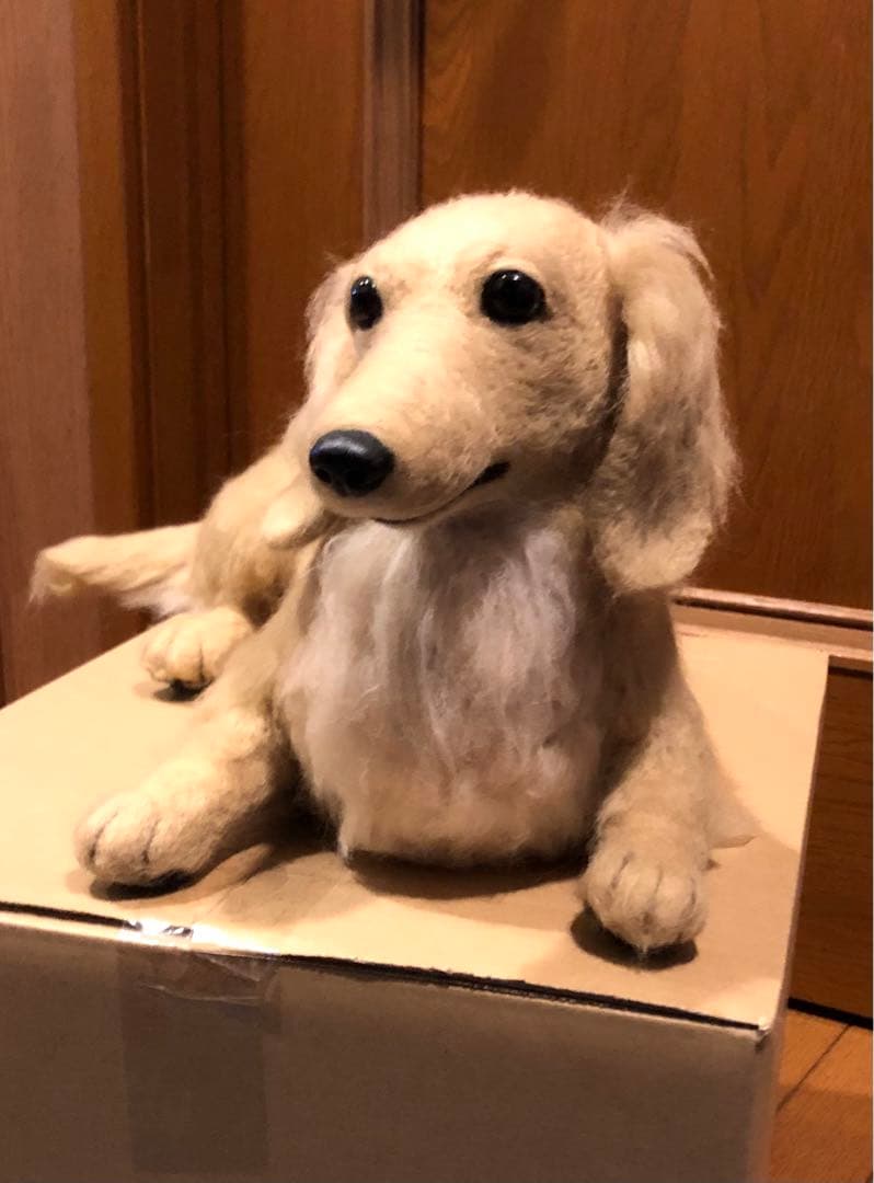 羊毛フェルト　ミニチュアダックス ① ハンドメイド