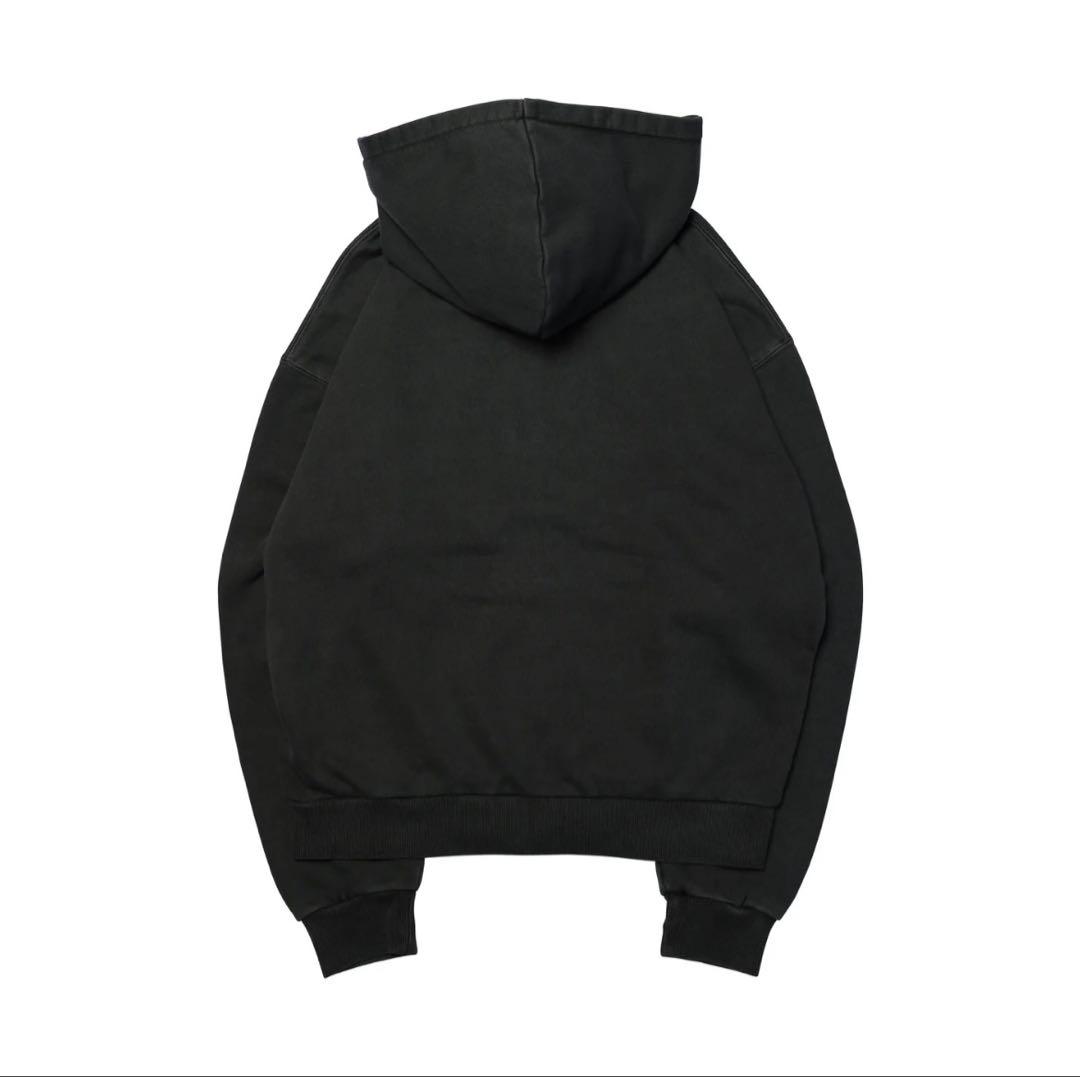 らっだぁ　ロゴジップフーディー Mサイズ　チャコール