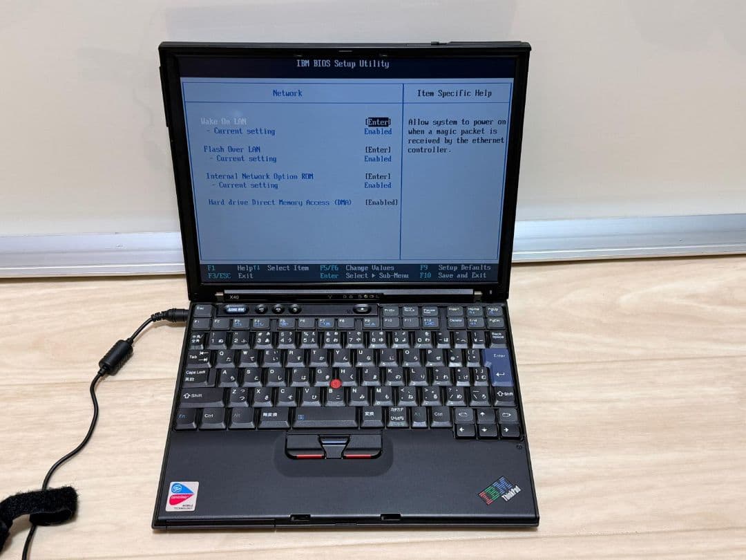 IBM ThinkPad X40ノートPC 動作確認済
