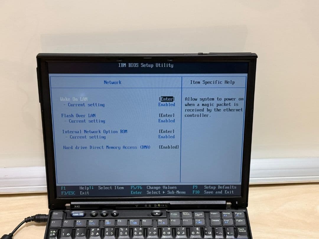 IBM ThinkPad X40ノートPC 動作確認済