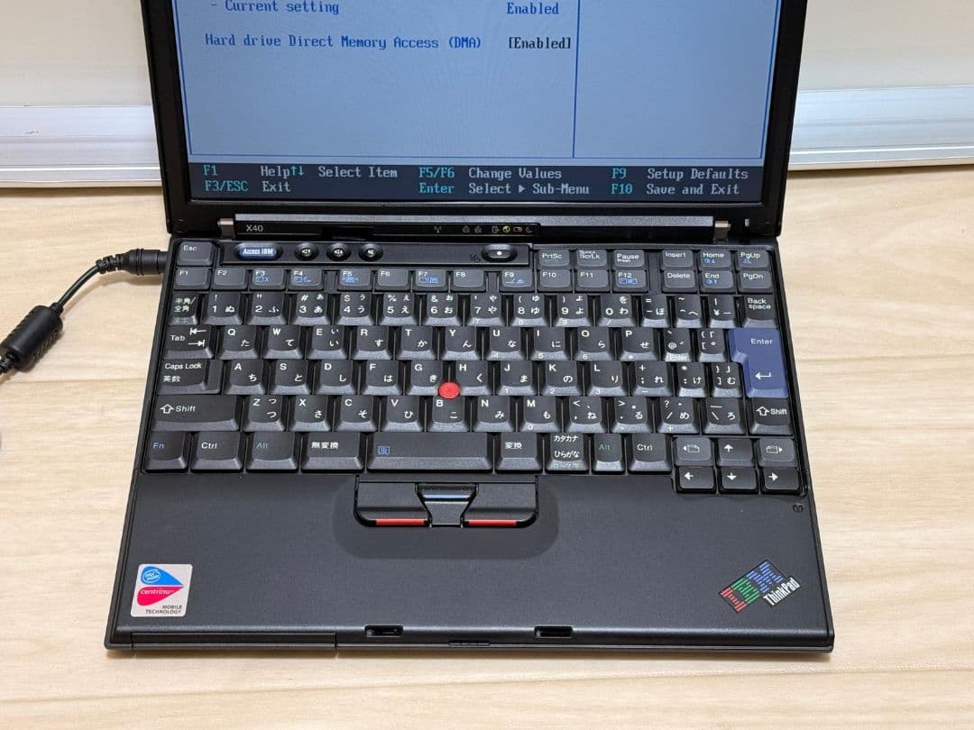 IBM ThinkPad X40ノートPC 動作確認済