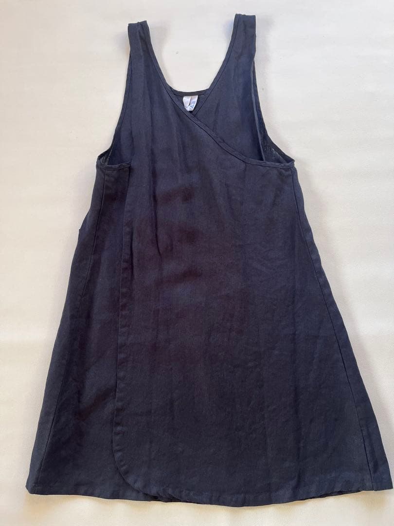 フォグリネンワーク　オーバーエプロン　リネン ネイビー