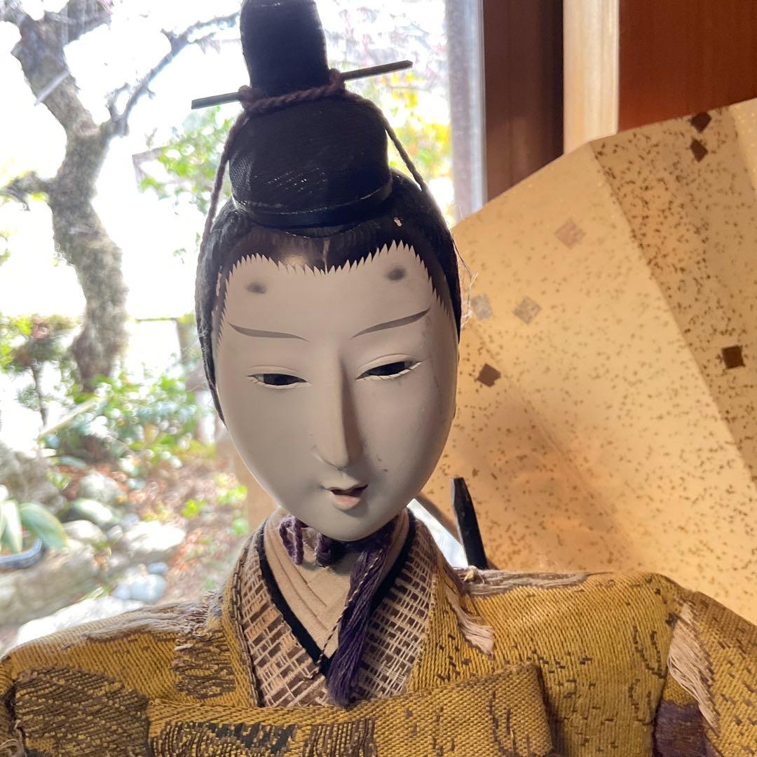 参考出品　110年前のお雛様　伝統的な雛人形（赤・金）