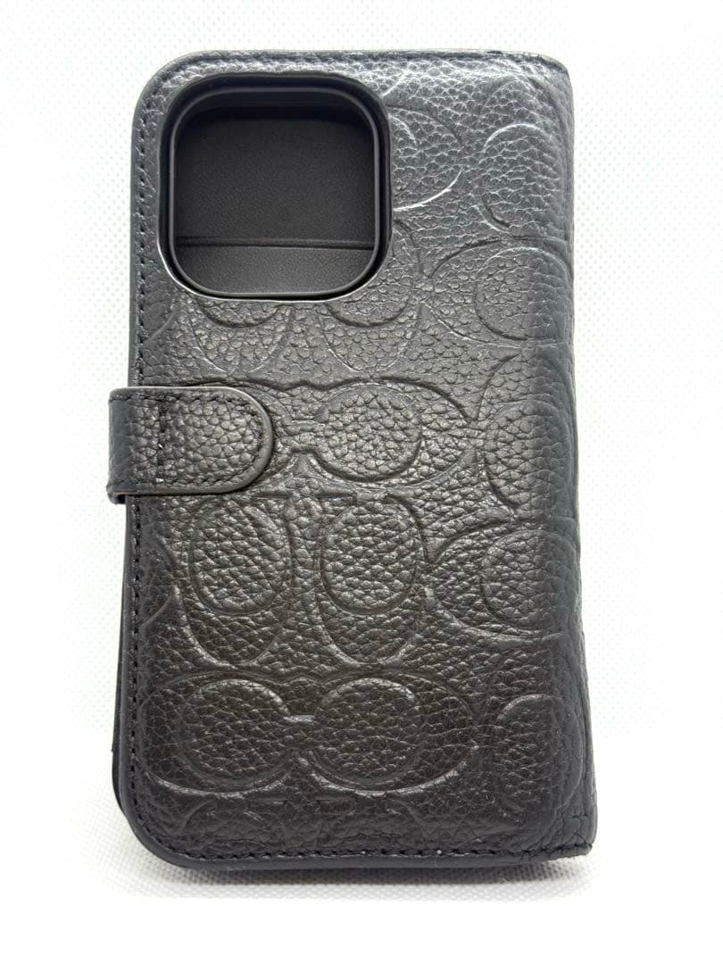 COACH コーチ iphone14pro 手帳型ケース ブラック