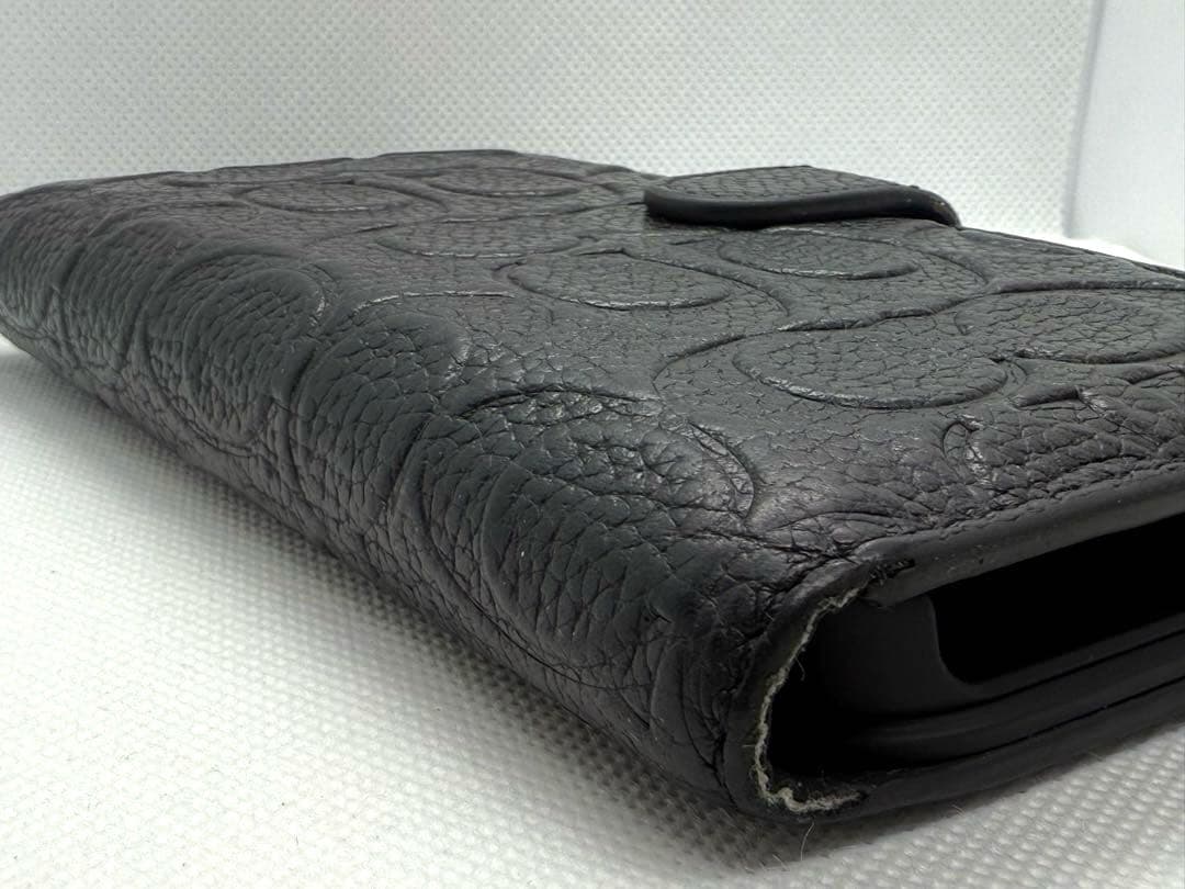 COACH コーチ iphone14pro 手帳型ケース ブラック