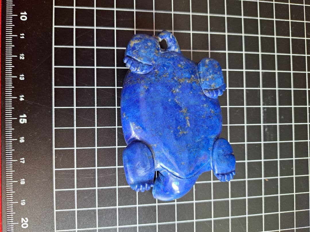 116-13　ラピスラズリ　亀　彫刻　置物