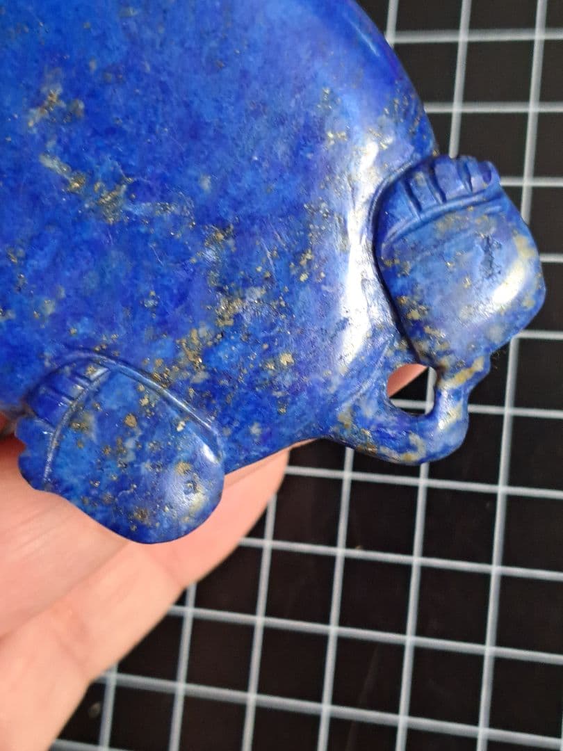 116-13　ラピスラズリ　亀　彫刻　置物