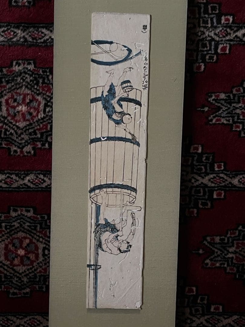 葛飾北斎の短冊（短冊判）の『富嶽百景の一図、「尾州不二見原短冊仕様」希少品