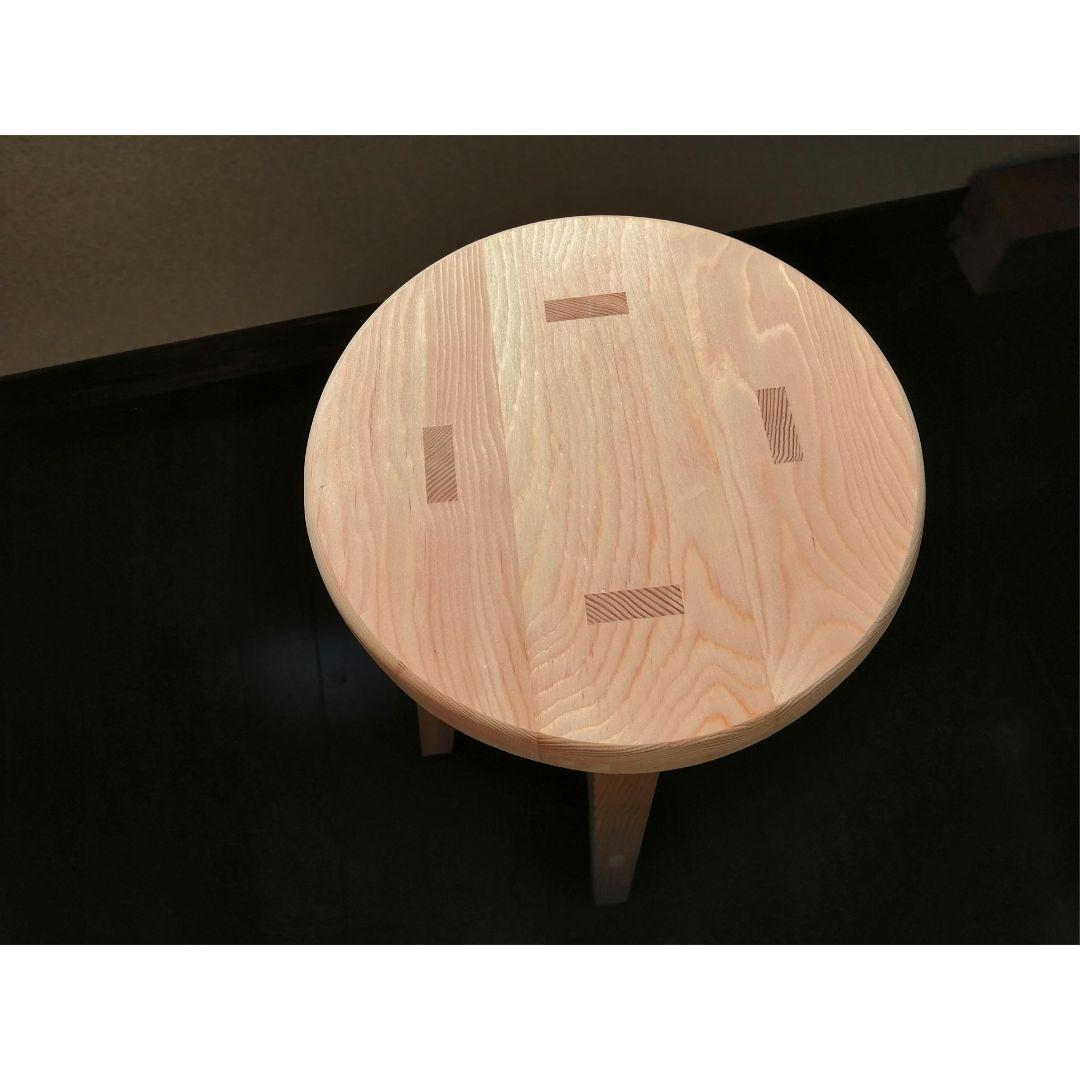 木製スツール　2脚セット　高さ60cm　丸椅子　stool