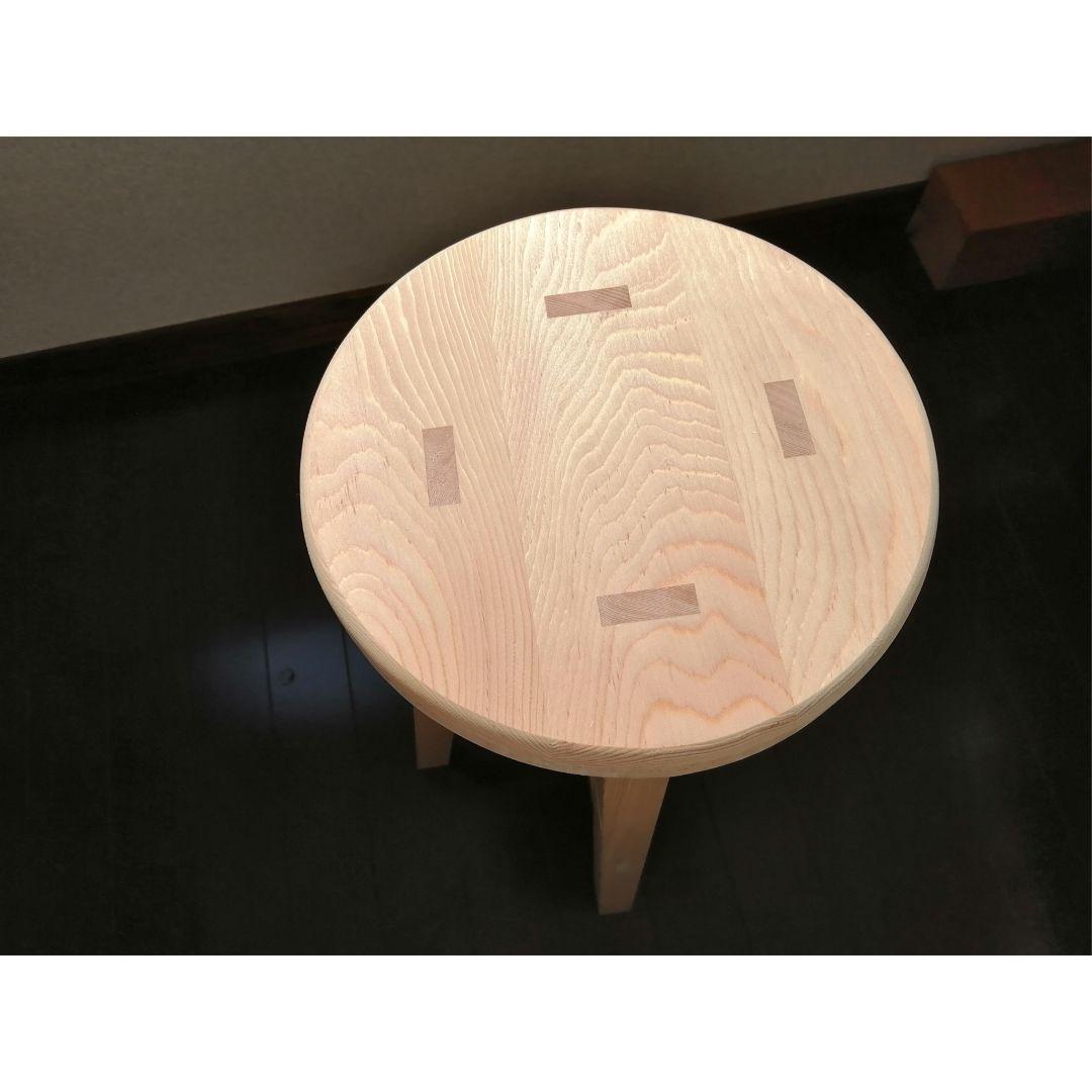 木製スツール　2脚セット　高さ60cm　丸椅子　stool