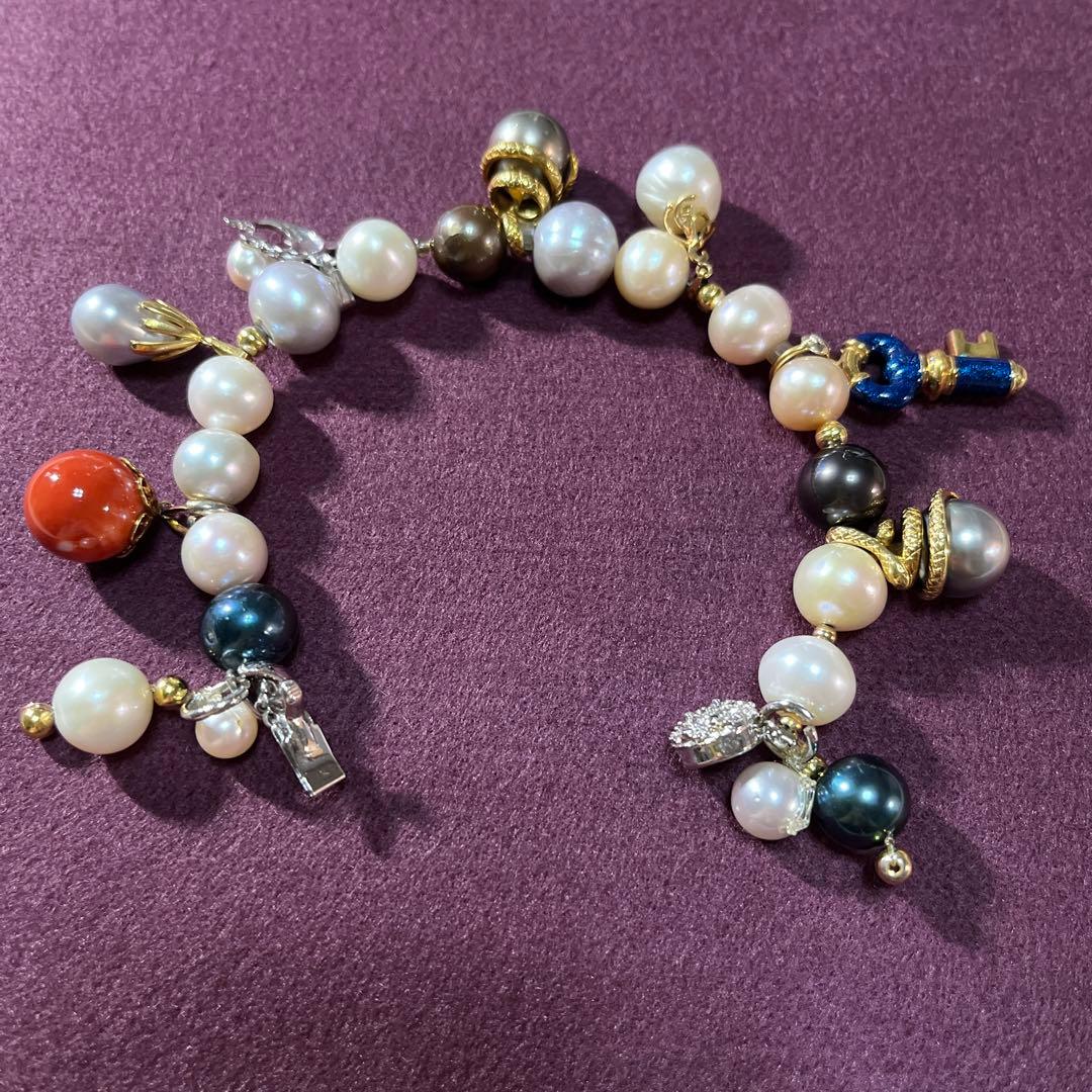 sahara  本真珠✨パール✨リメイク ブレスレット♥️K18金