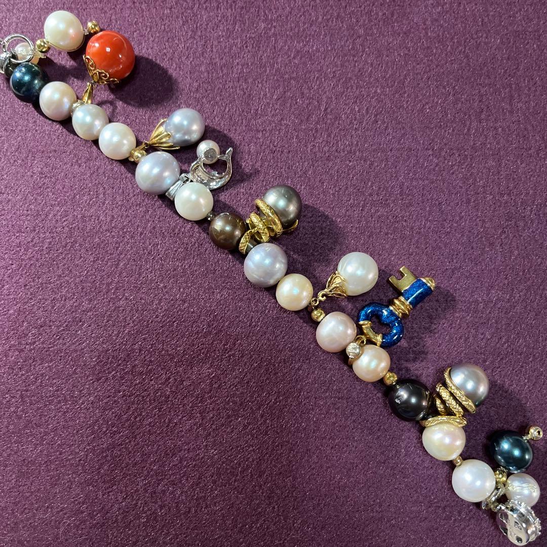 sahara  本真珠✨パール✨リメイク ブレスレット♥️K18金