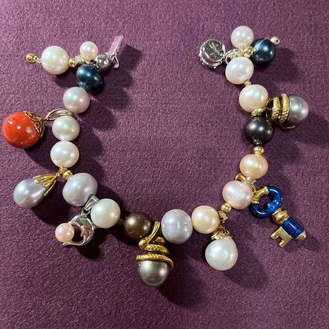 sahara  本真珠✨パール✨リメイク ブレスレット♥️K18金