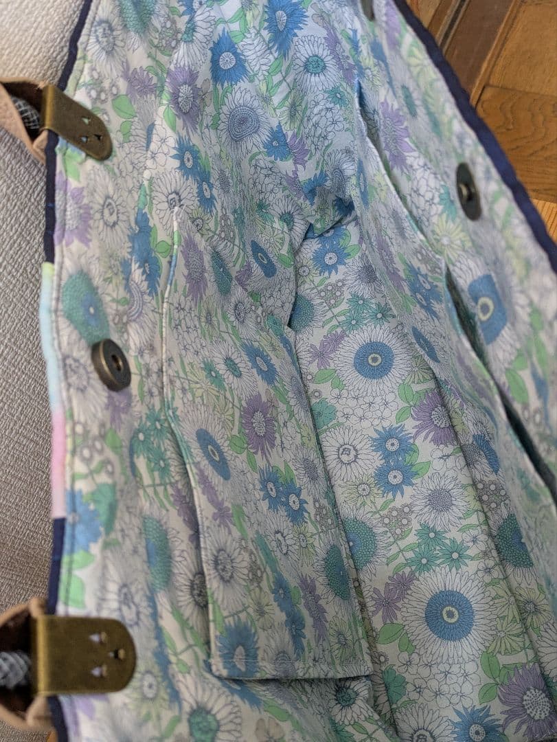 花柄キルティングトートバッグ