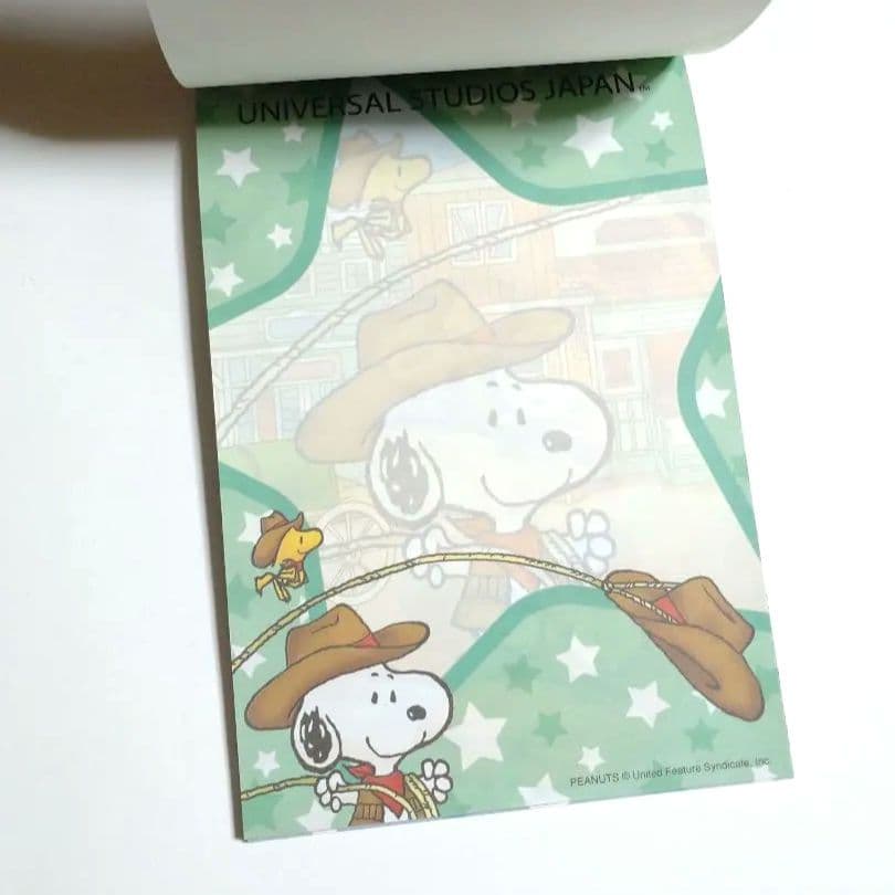 USJ スヌーピー メモ帳 平成 レトロ 当時物 レア クリップ付