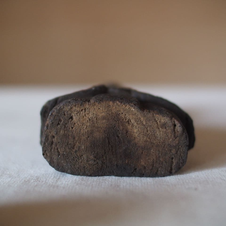 木製 黒い座像 神像 江戸期 骨董 古道具 古美術