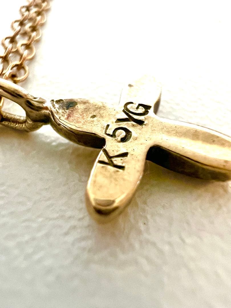 K5YG クロス型ペンダントネックレス