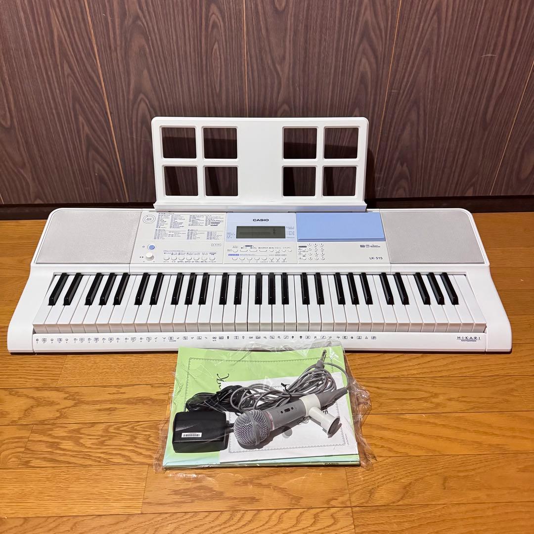 美品 CASIO カシオ LK-515 光ナビゲーション キーボード