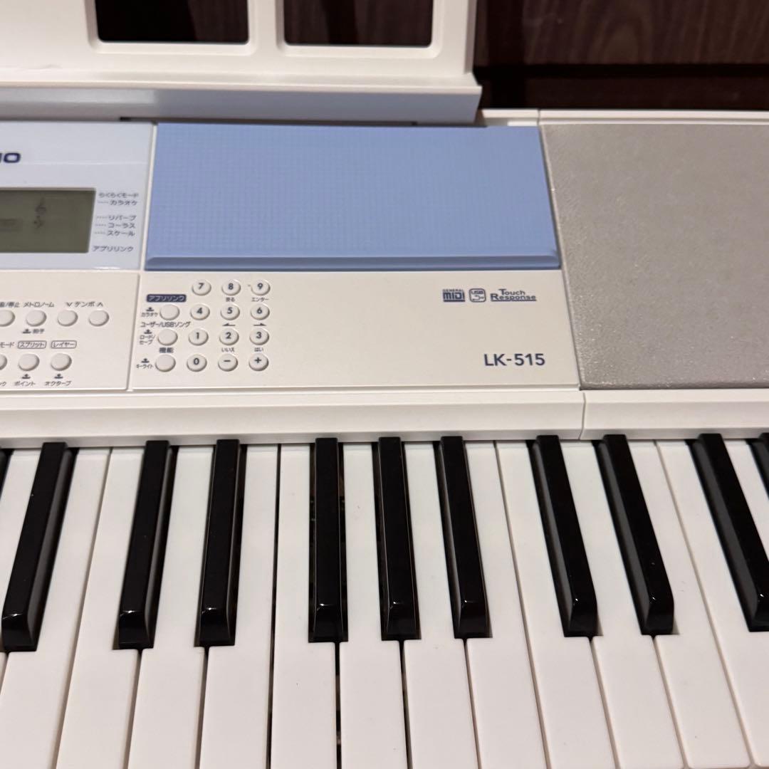 美品 CASIO カシオ LK-515 光ナビゲーション キーボード