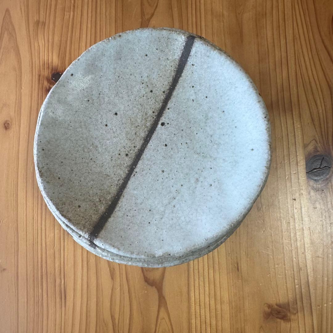 とみなが陶房 和皿 平皿 5枚セット 直径約7cm 釉薬