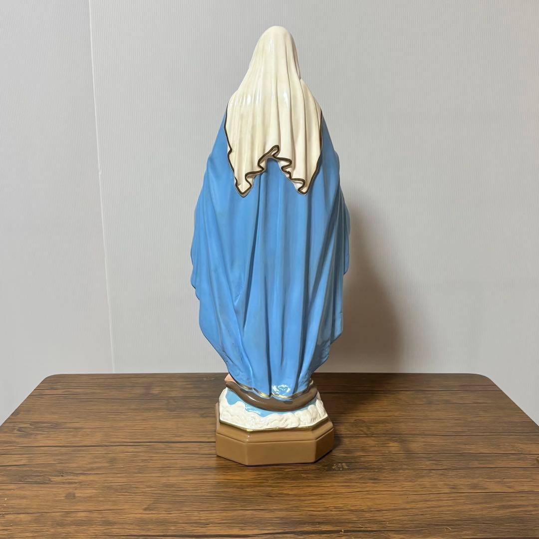 【未使用】マリア像　高さ５1cm 彫刻　無原罪の聖母像　置物　キリスト教