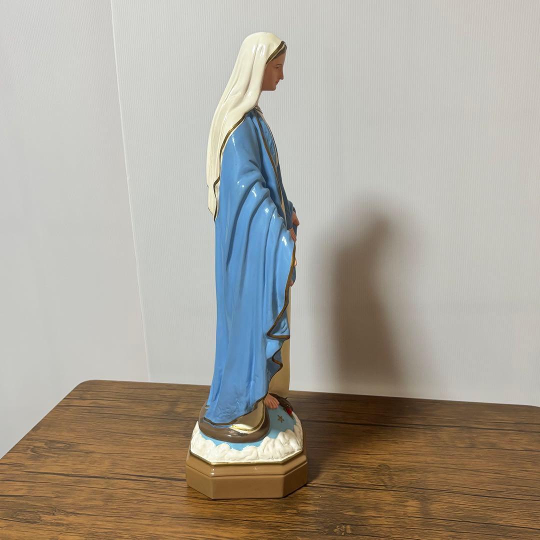 【未使用】マリア像　高さ５1cm 彫刻　無原罪の聖母像　置物　キリスト教