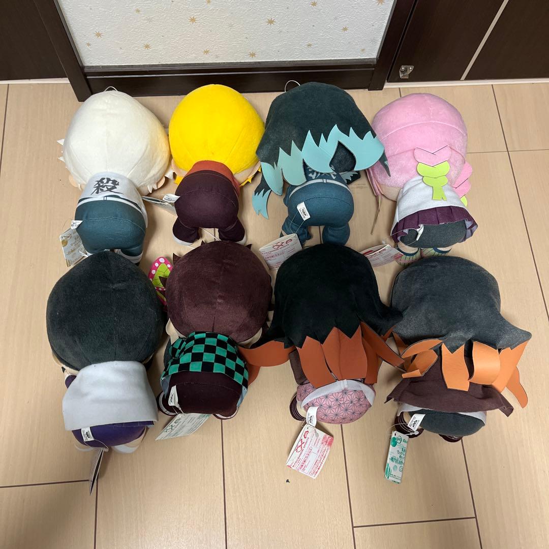 鬼滅の刃 でっかいぽふっとぬいぐるみ まとめ売り 8点セット 全タグ付き