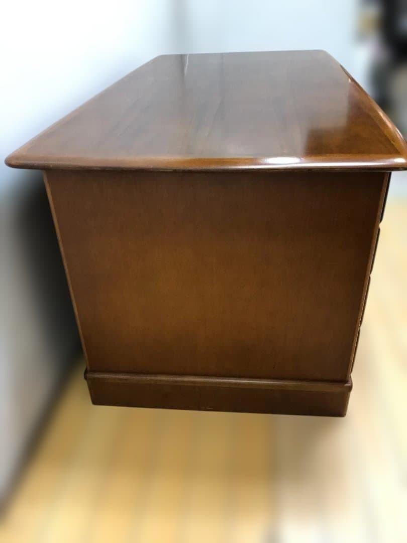 送料無料 カリモク 両袖机 デスク 高級 書斎机 重厚 天然木 251126