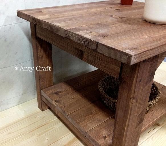 【サイズオーダー可】【引取可能】無垢材 ソファテーブル コーヒーテーブル 飾り棚