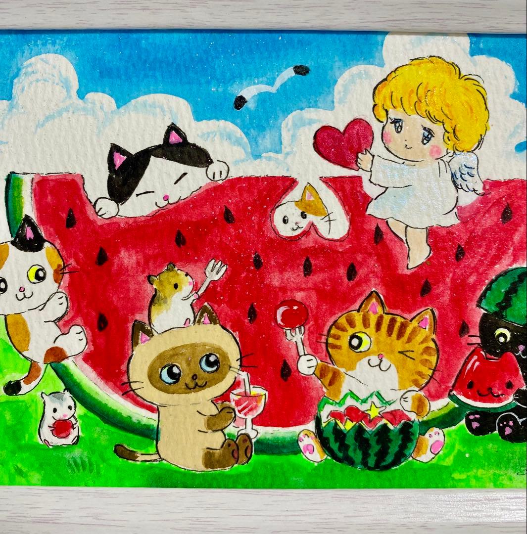 黒猫ミー絵画３点