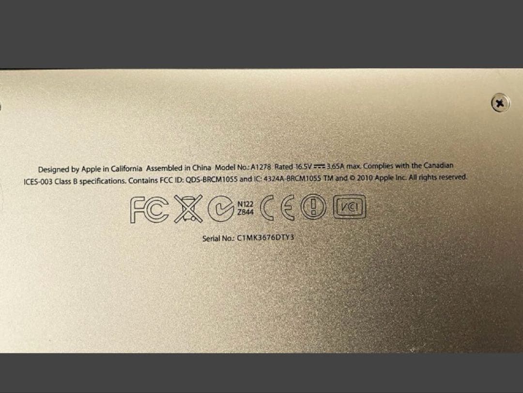 【中古】MacBookPro13インチMid2012Corei5/A1278