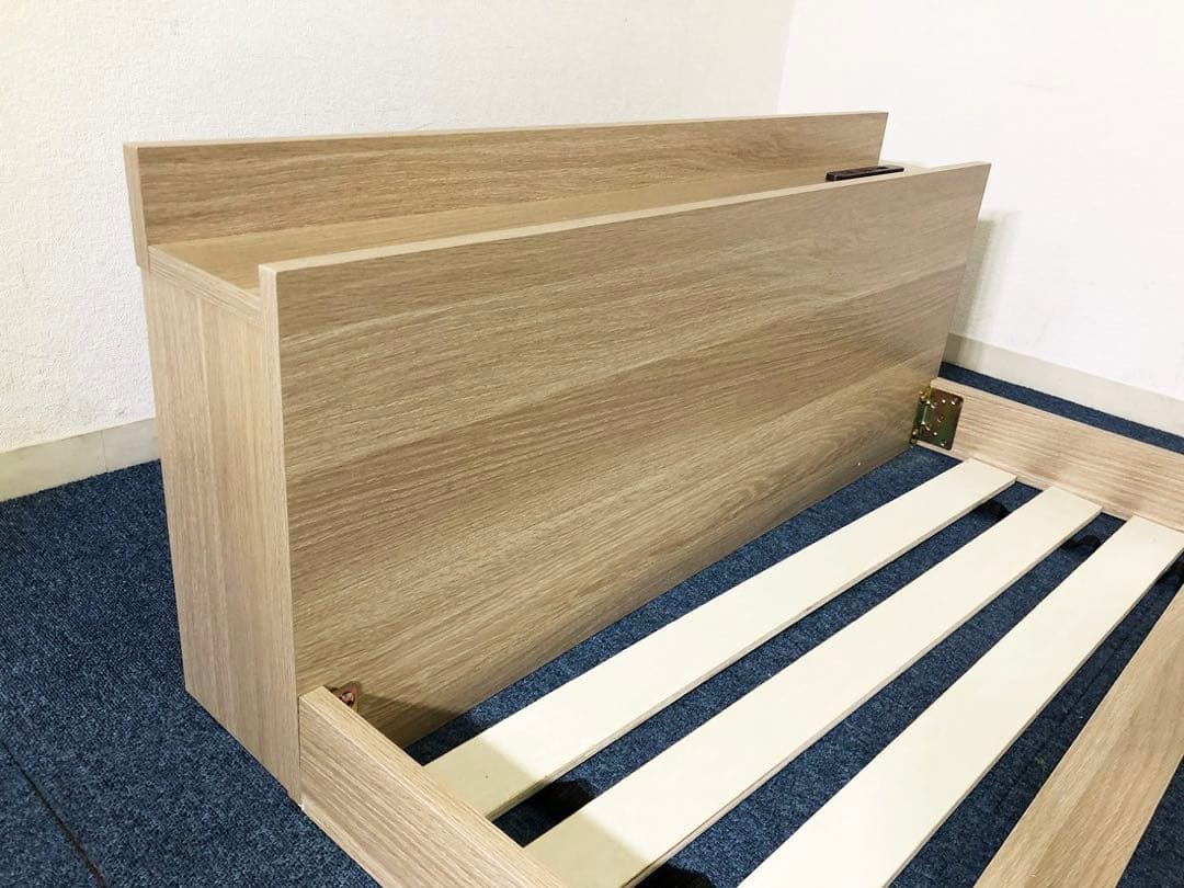 (新品)シングルサイズ ローベッドYB05USBポート・100Vコンセント宮棚付