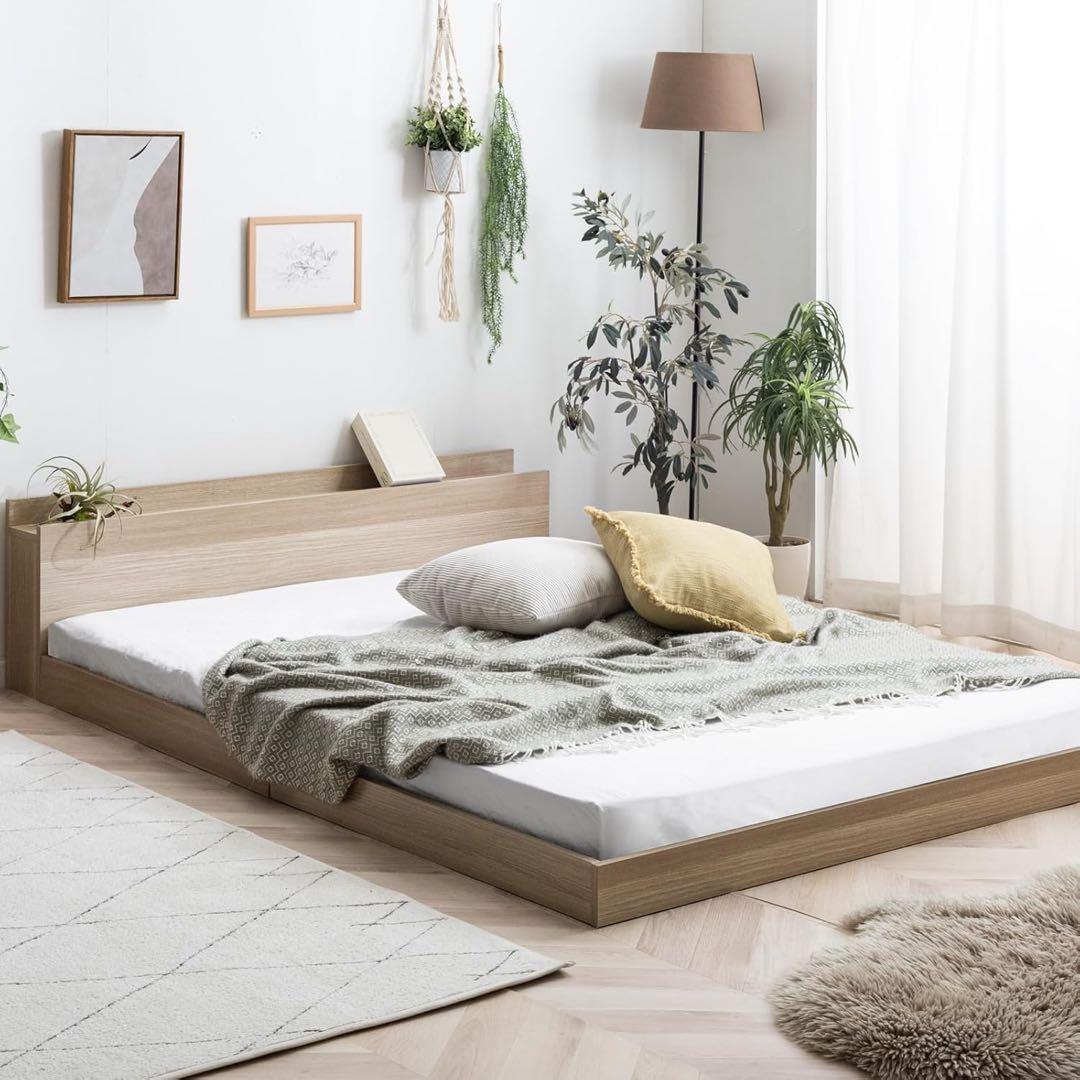 (新品)シングルサイズ ローベッドYB05USBポート・100Vコンセント宮棚付