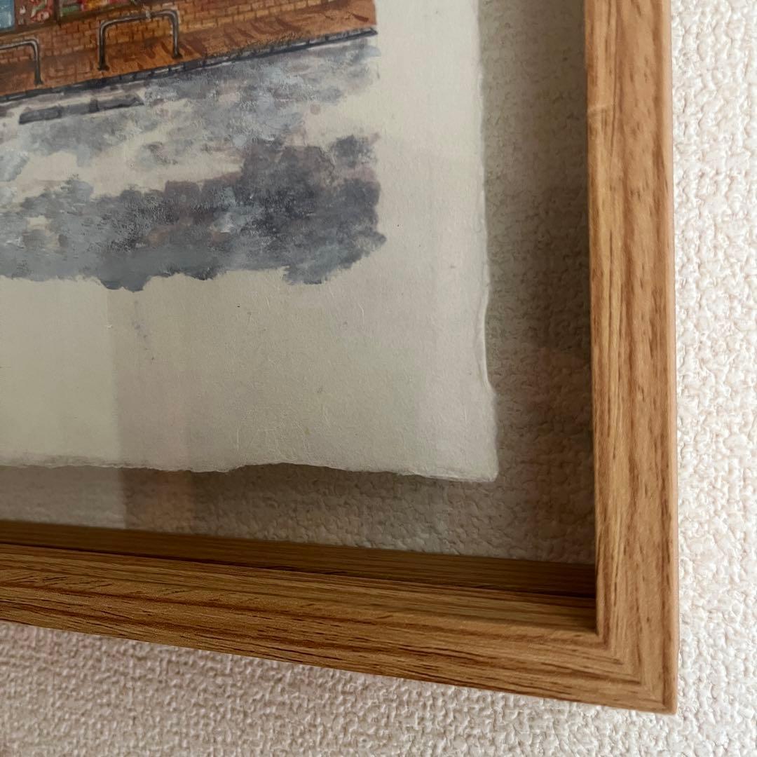 富士山と7-Elevenの水彩画