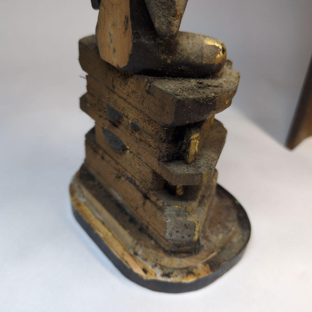 骨董　仏像　木彫　観音菩薩坐像　大日如来　仏教美術　古玩