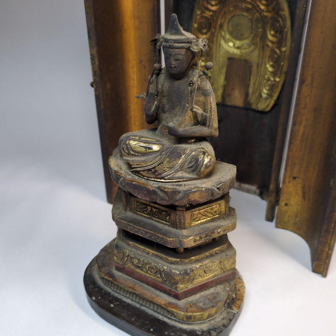 骨董　仏像　木彫　観音菩薩坐像　大日如来　仏教美術　古玩