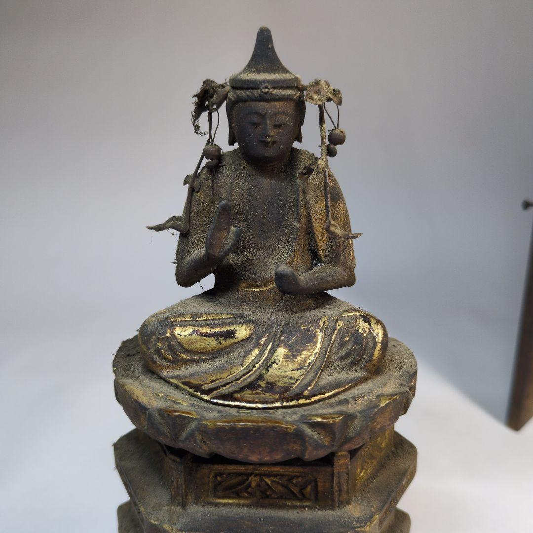 骨董　仏像　木彫　観音菩薩坐像　大日如来　仏教美術　古玩