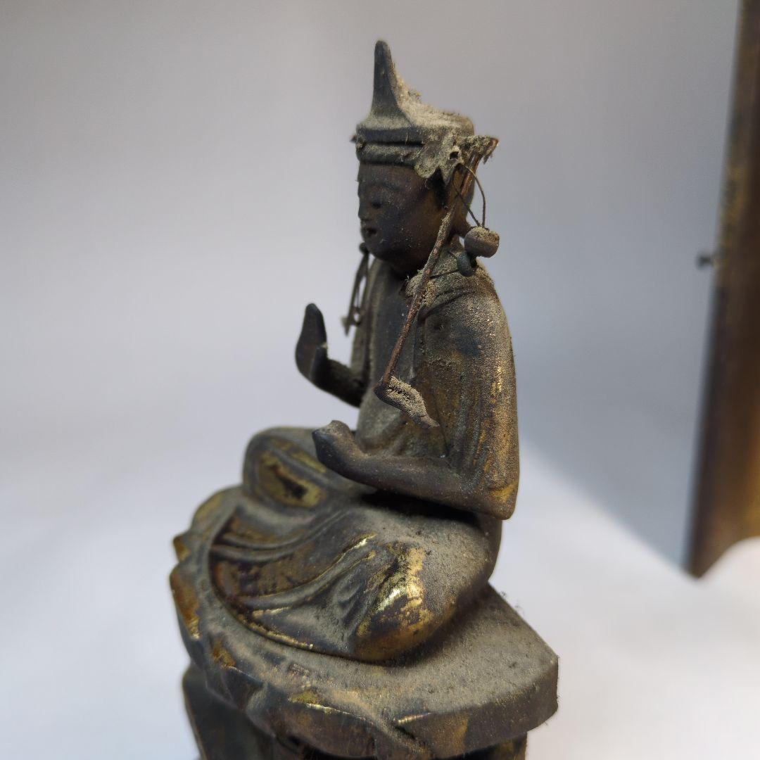 骨董　仏像　木彫　観音菩薩坐像　大日如来　仏教美術　古玩