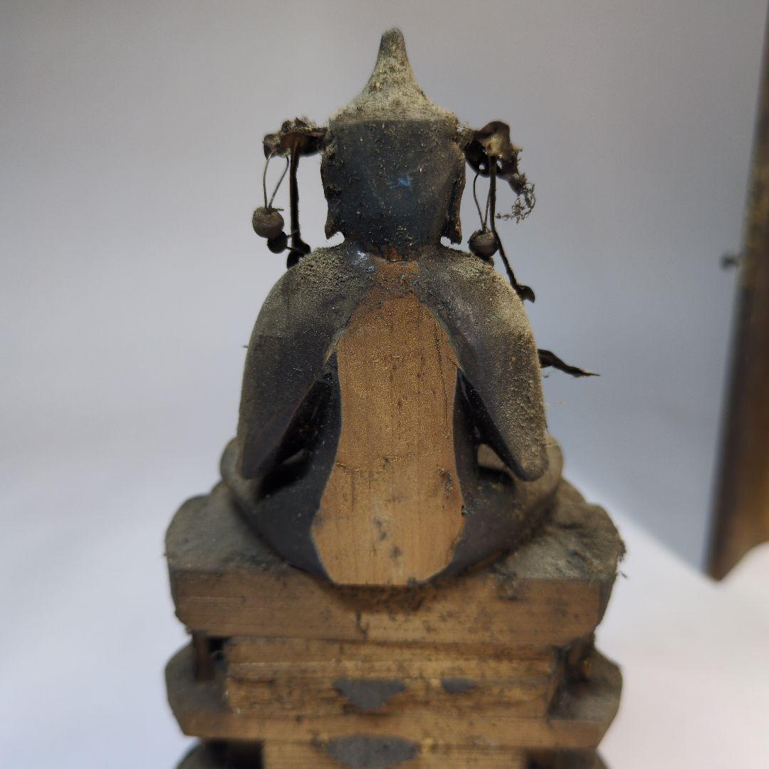 骨董　仏像　木彫　観音菩薩坐像　大日如来　仏教美術　古玩