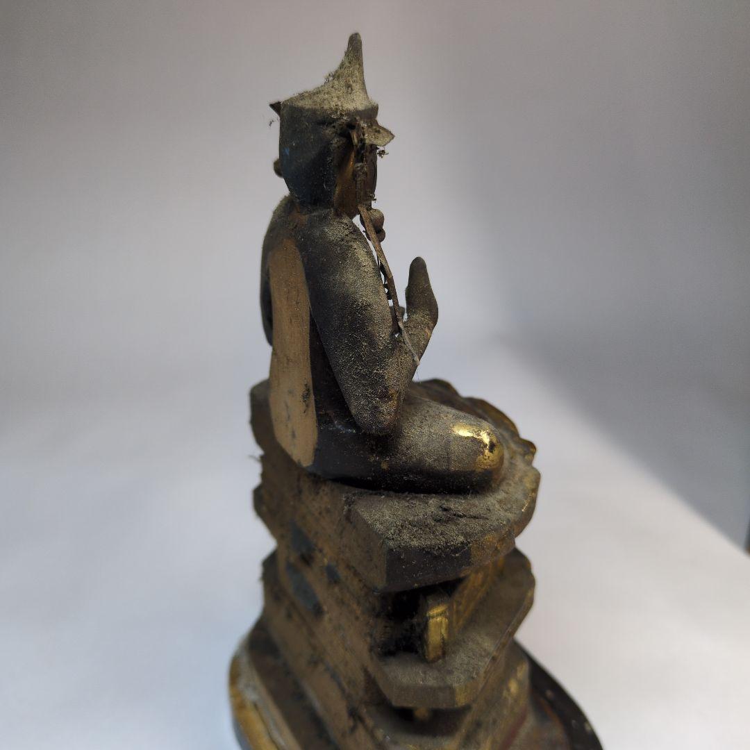 骨董　仏像　木彫　観音菩薩坐像　大日如来　仏教美術　古玩