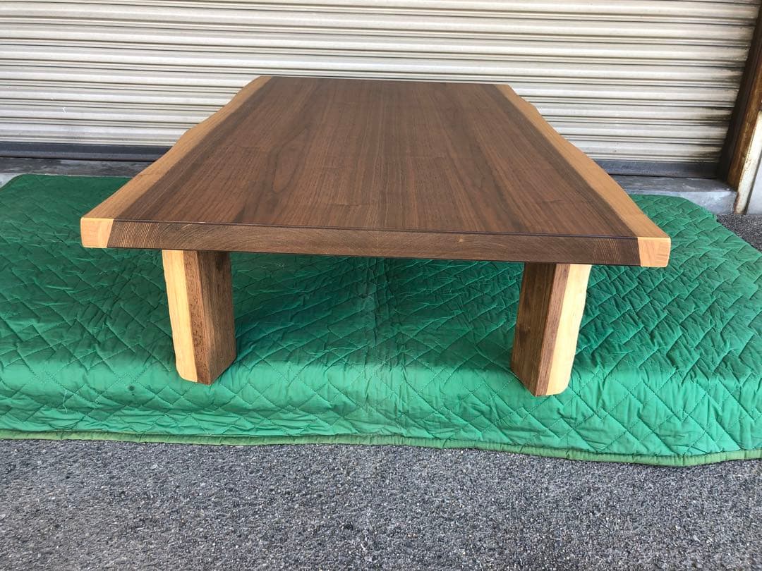 ※   送料無料　135サイズ　ウォールナット皮付き　国産折脚テーブル　※