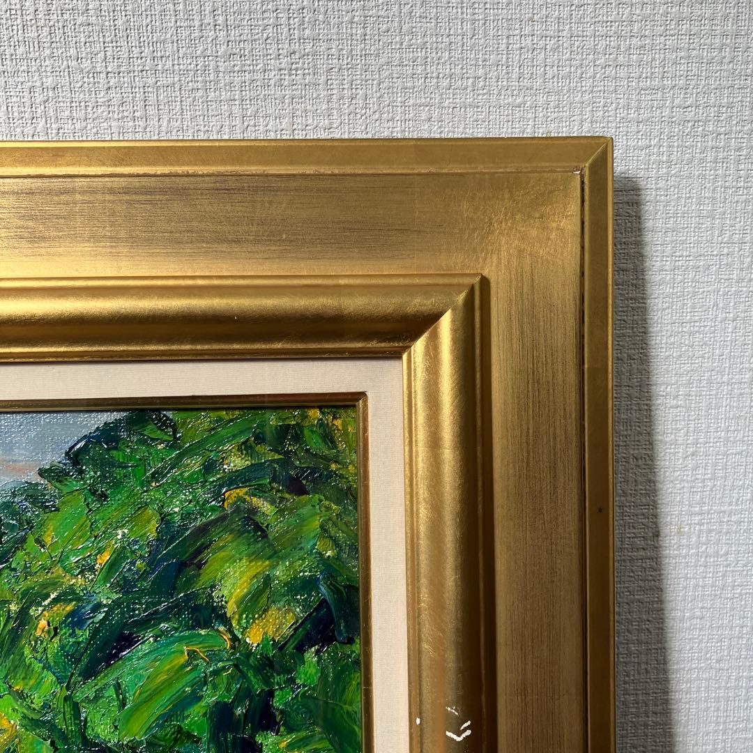 油彩•板絵　八木茂雄　「神子漁港」F3号