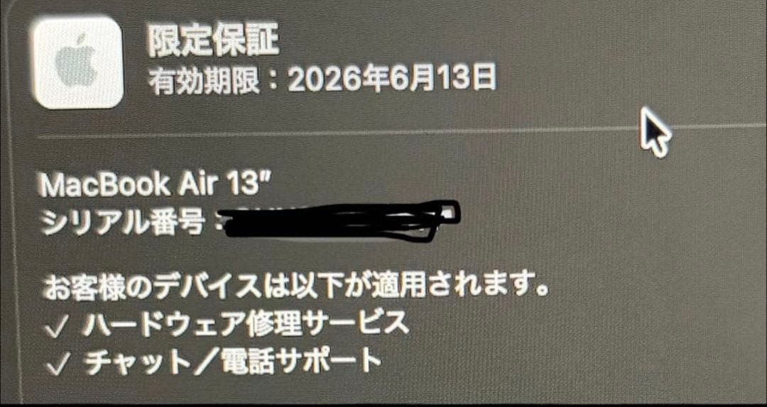 C*a様 MacBookAir 13インチ M4 16GB 512GB スカイブ