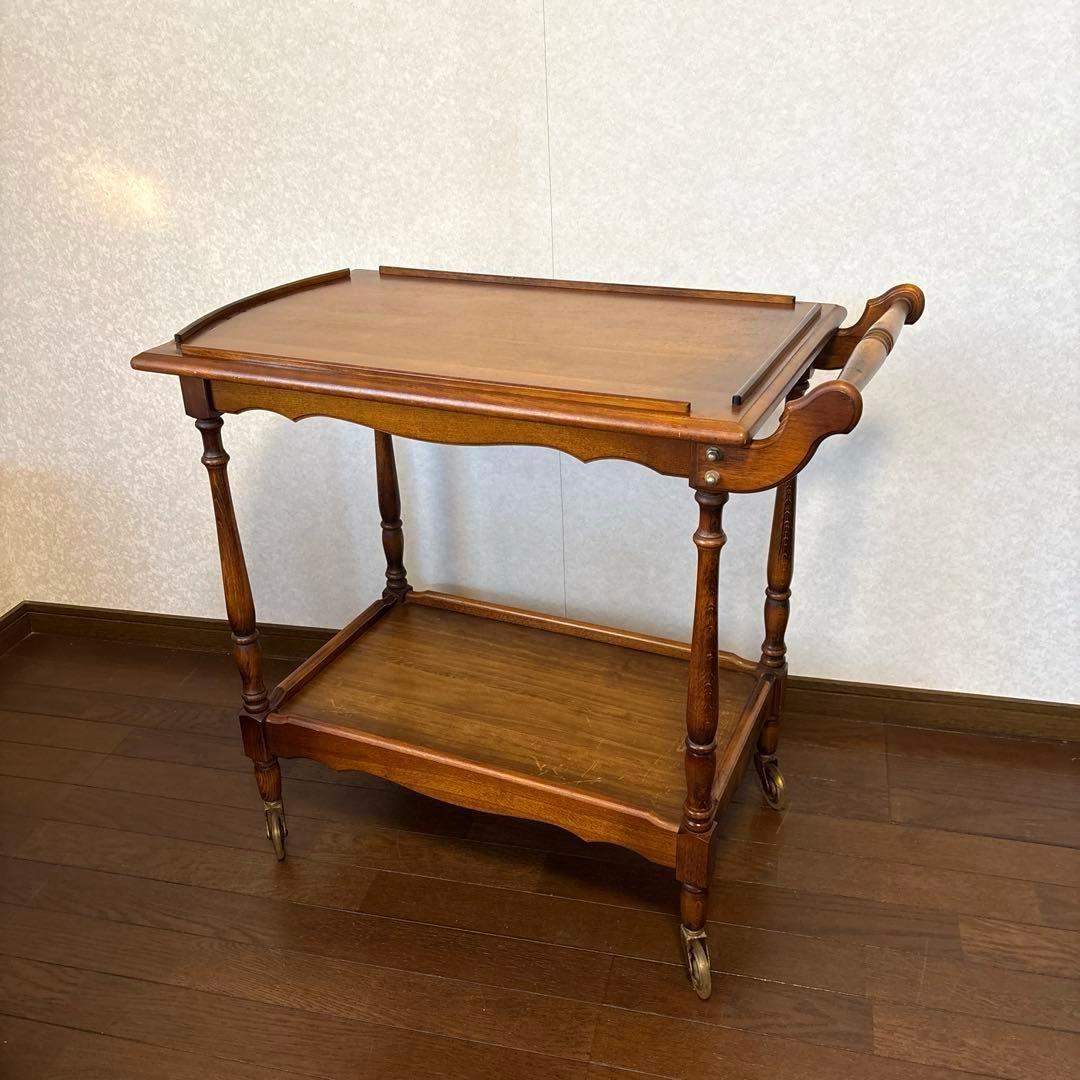 【良品】ヴィンテージ karimoku コロニアル キッチンワゴン