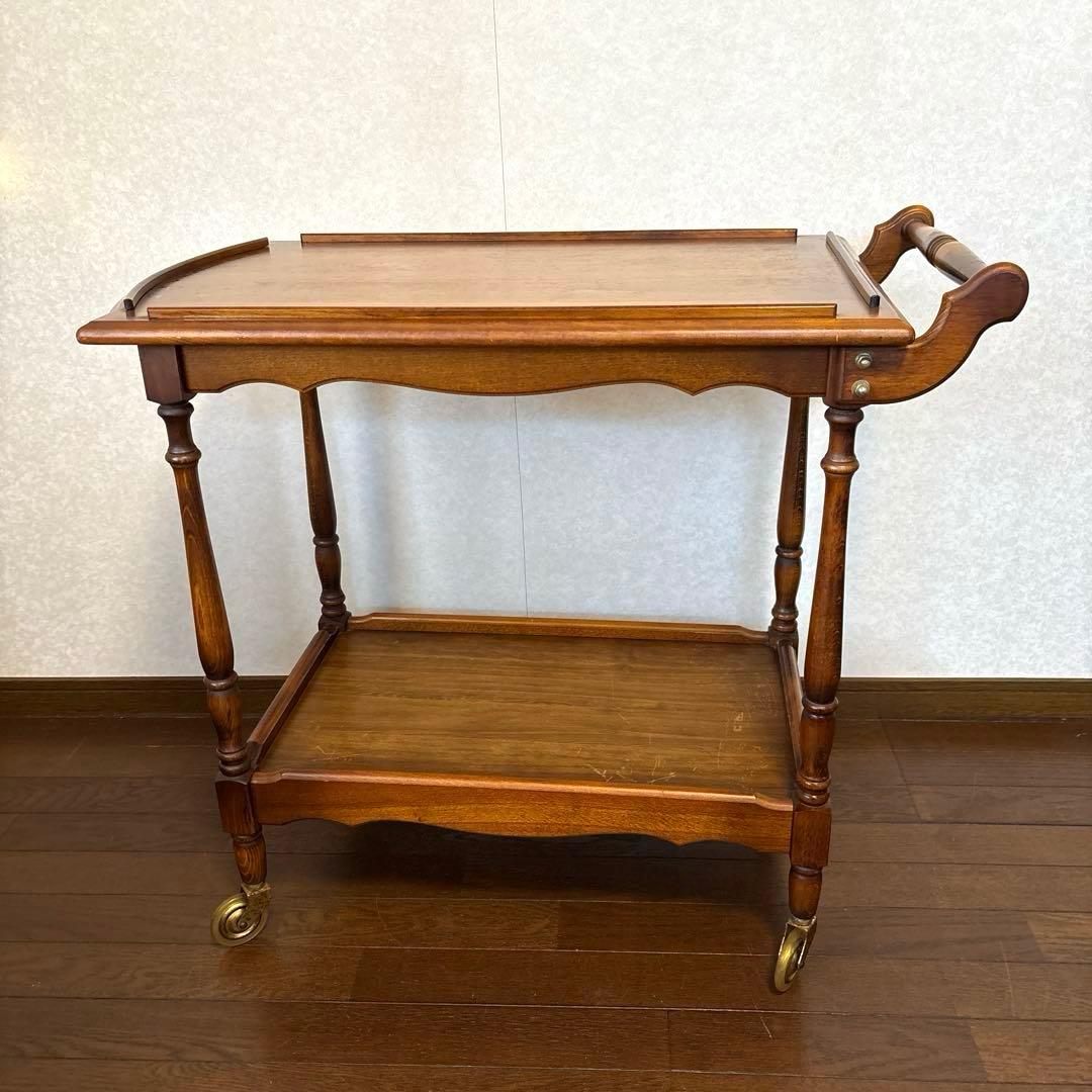 【良品】ヴィンテージ karimoku コロニアル キッチンワゴン