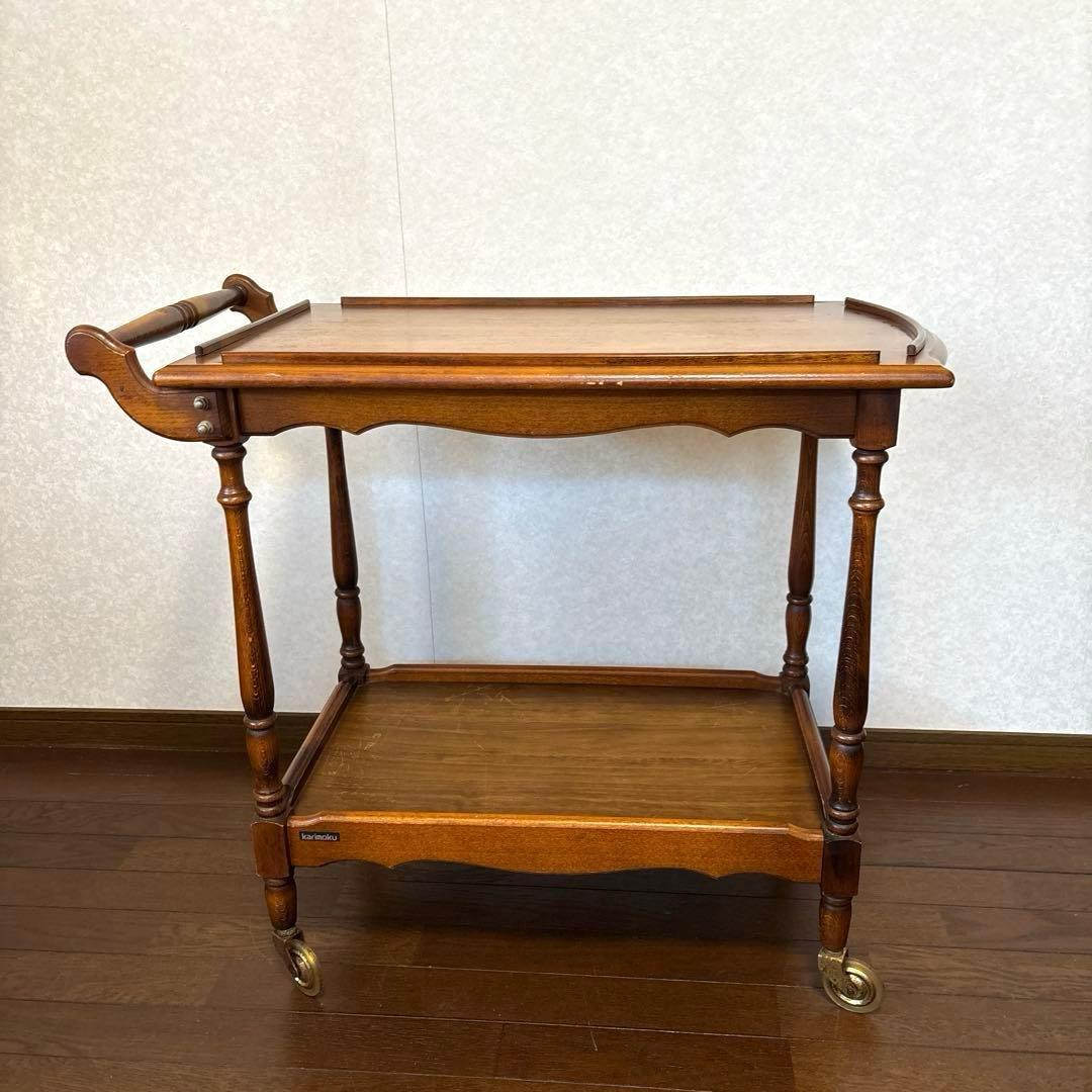 【良品】ヴィンテージ karimoku コロニアル キッチンワゴン
